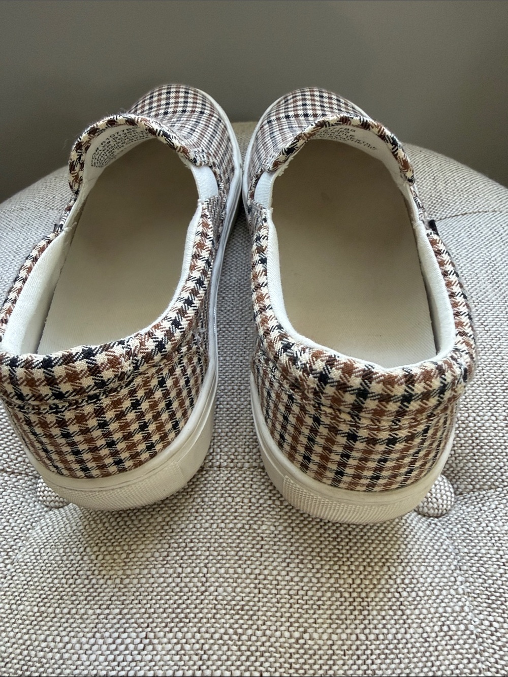 J. Crew Plaid Slip-On Loafers in Brown and Black - Picture 4 of 5